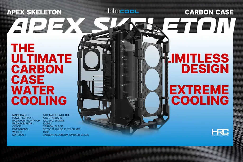 Alphacool Apex Skeleton Carbon Case