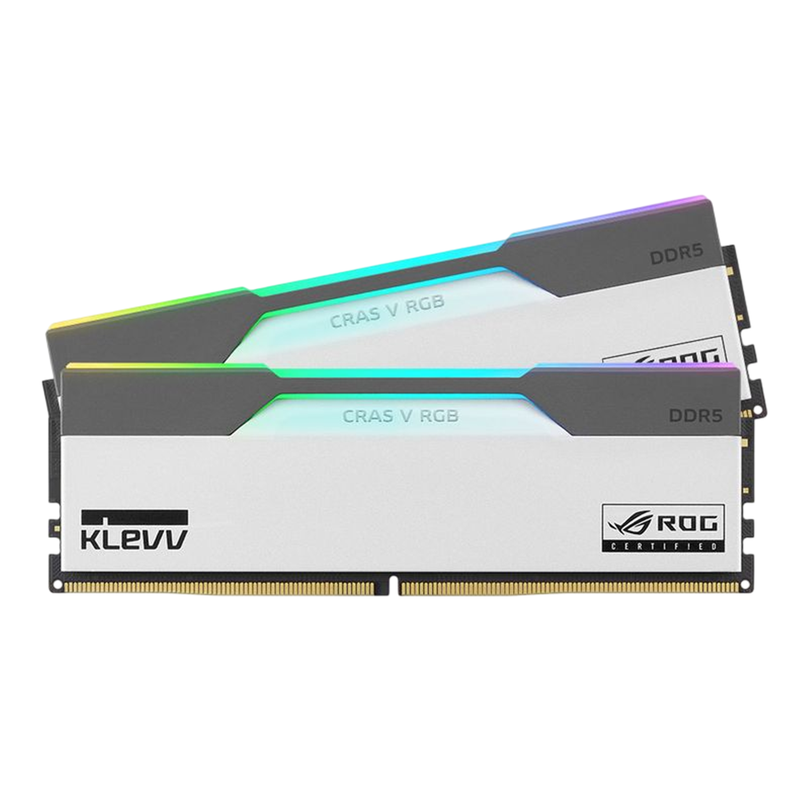 KLEVV CRAS V RGB ROG CERTIFIED DDR5 – 48GB(24X2) 7200MHz (GREY)