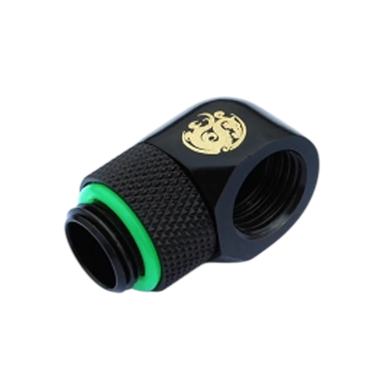 Bitspower G1/4  Rotary 90 Degree IG1/4 Extender (Glorious Black) (2 PCS )