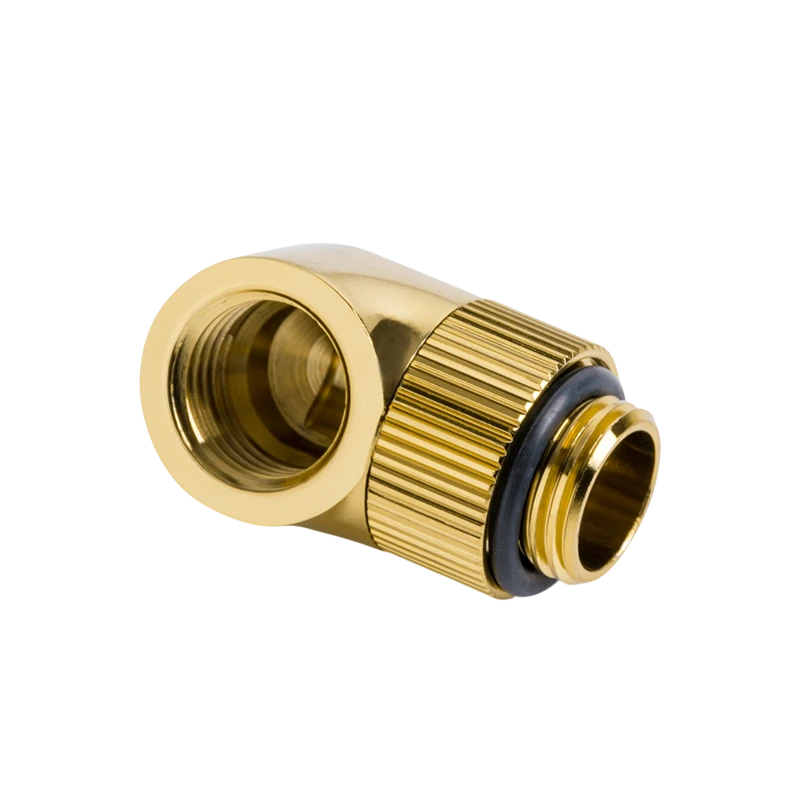 Bitspower G1/4  Rotary 90 Degree IG1/4 Extender (True Brass) (2 PCS )