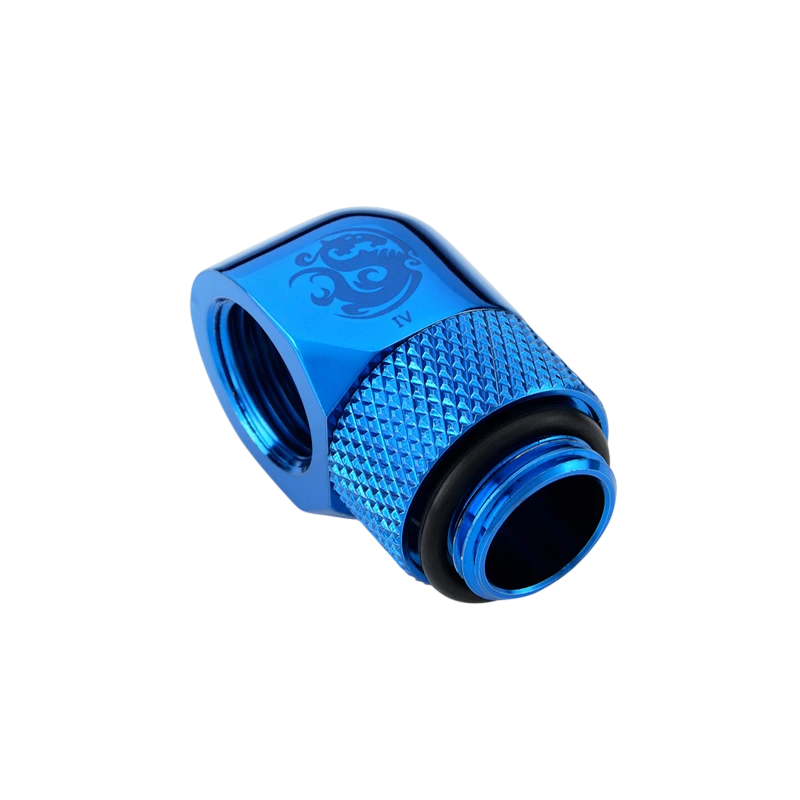 Bitspower G1/4 Royal Blue Rotary 90 Degree IG1/4 Extender (2 PCS )