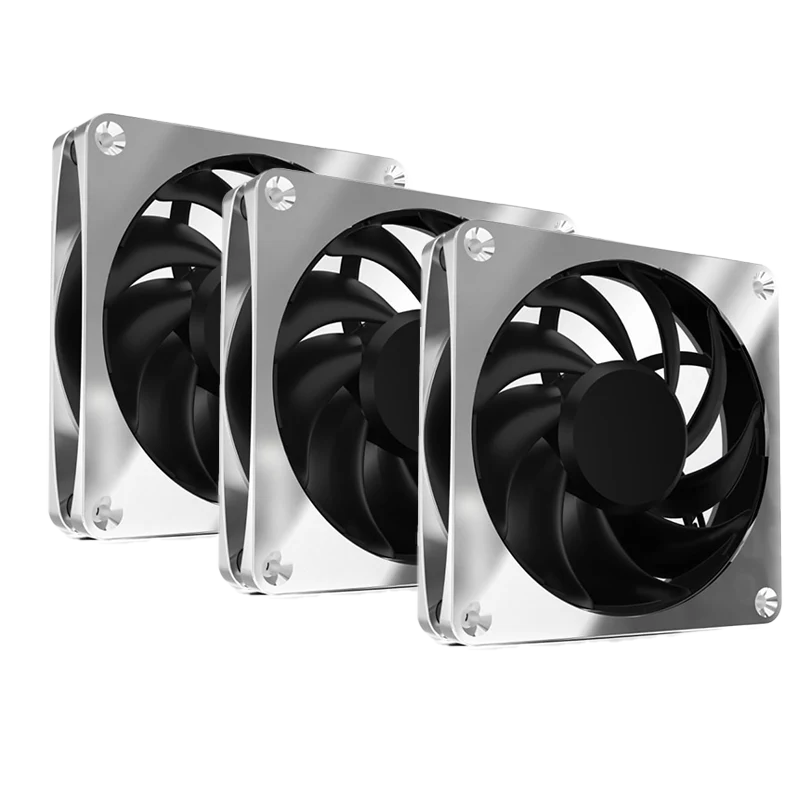 Alphacool Apex Stealth Metal Power Fan 120MM (Sliver) (Pack 3)