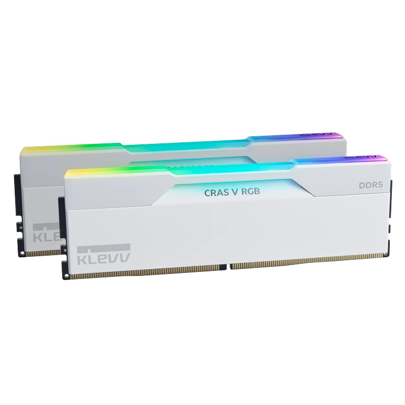 KLEVV CRAS V RGB DDR5 – 32GB(16X2) 6000MHZ (WHITE)
