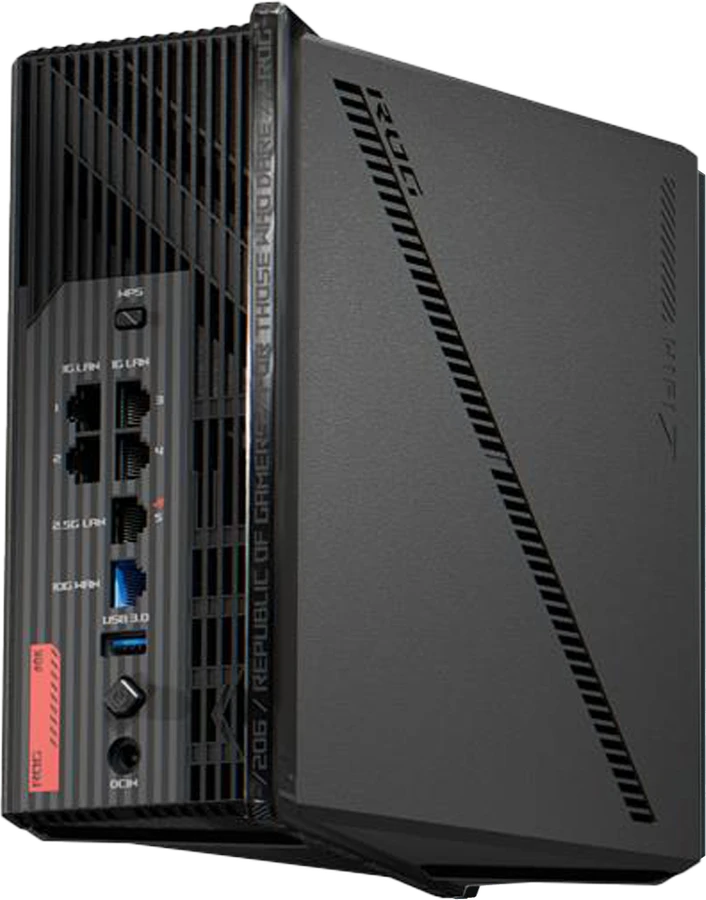 ASUS ROG Strix GS-BE7200X, front and rear