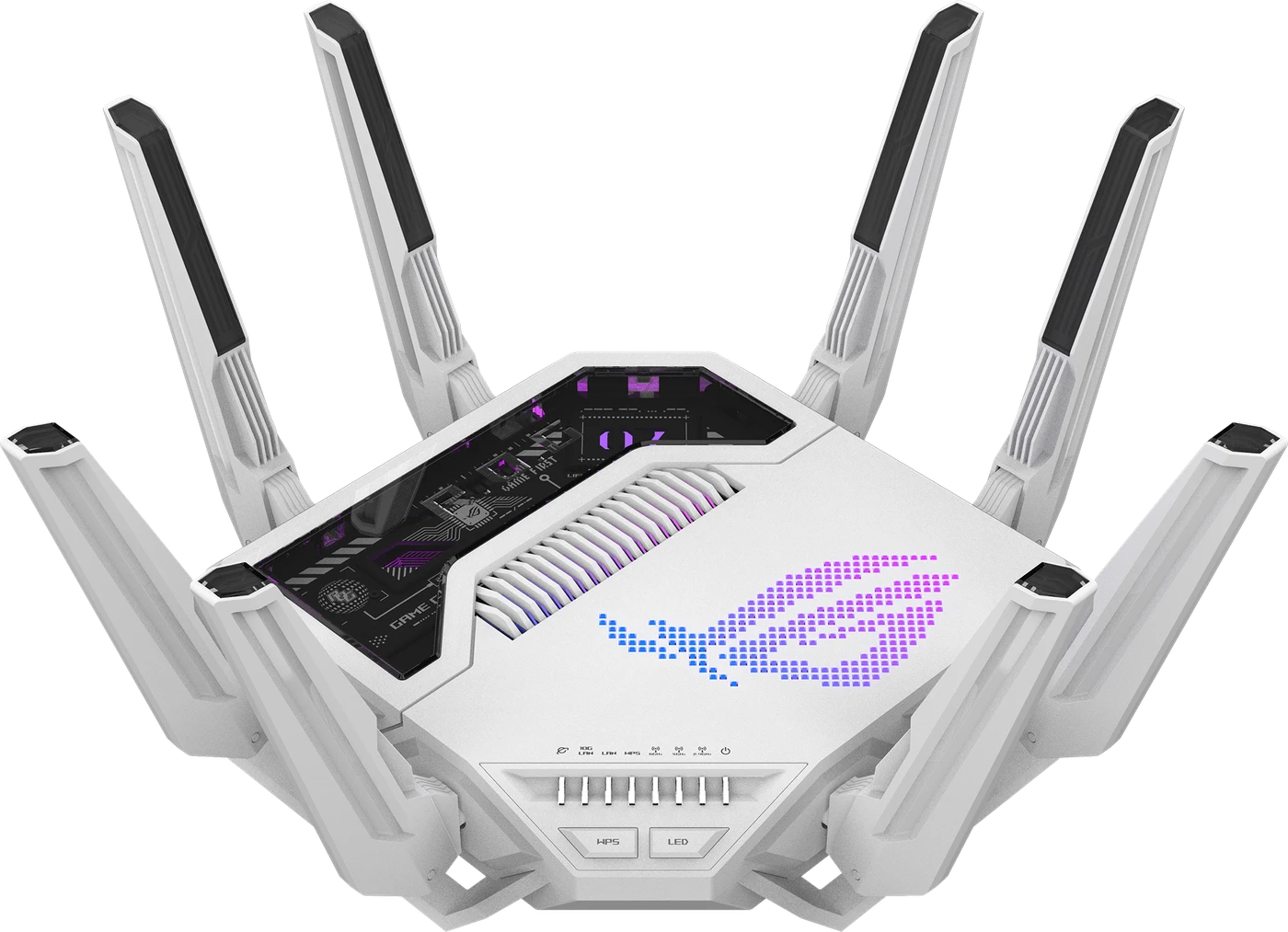 ASUS ROG Rapture GT-BE19000AI in white